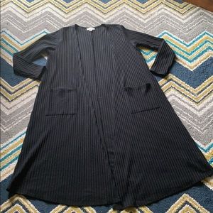 LuLaRoe Black Ribbed Sarah. Well loved